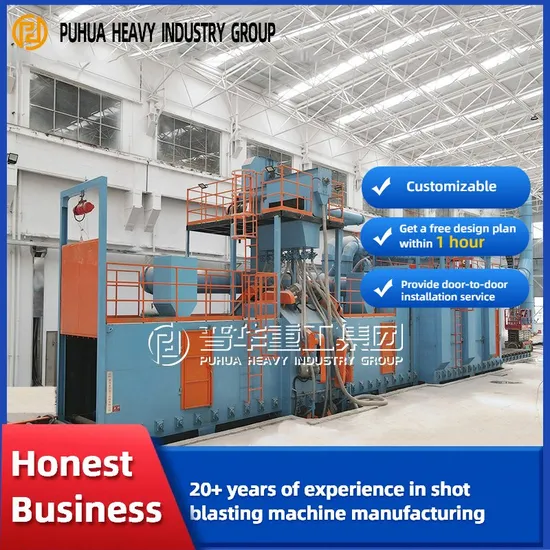 Q69 H Beam Steel Structure Shot Blasting Machine